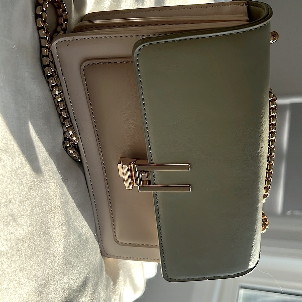 Gold Chain Neutral Handbag - Picture 6 of 6